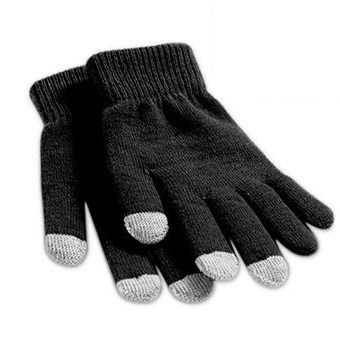 3 Finger Touch Glove - Svart
