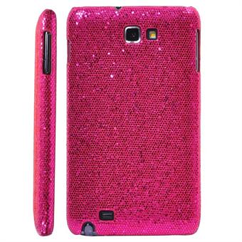 Galaxy Note Glittrigt skal (varm-rosa)