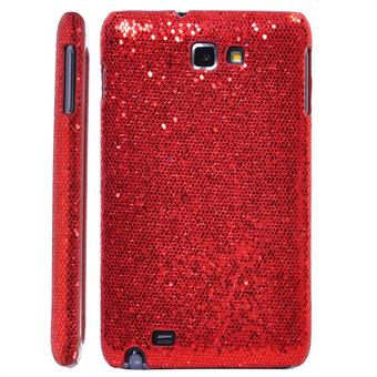 Galaxy Note Glittrigt skal (röd)