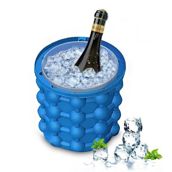 Ice Cube Maker Silikon Ice Cube Container med lock
