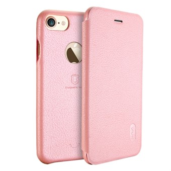Lenuo Art Flip Case i PU läder och plast för iPhone 7 Plus / iPhone 8 Plus - Rosa