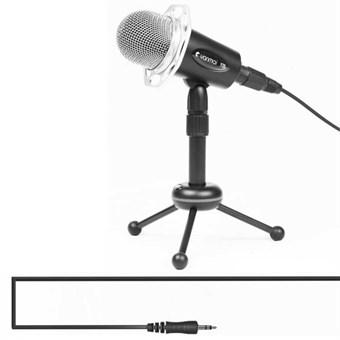 Yanmai mikrofon med stativ för smartphone och dator - iOS/Android