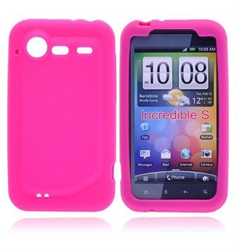 HTC Incredible S silikonskydd (rosa)
