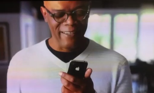 Samuel L. Jackson optræder i reklame for Siri på  iPhone 4S