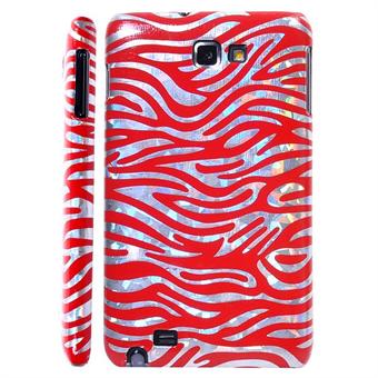 Galaxy Note Zebra skal (röd)