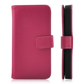 Enkelt plånboksfodral iPhone 5 / iPhone 5S / iPhone SE 2013 (Rosa)
