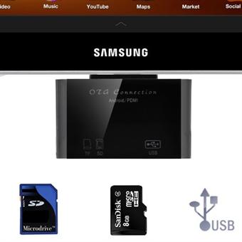 OTG Connection Kit + Card Reader för Galaxy Tab