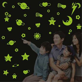 Lysande stjärnor och måne för rummet