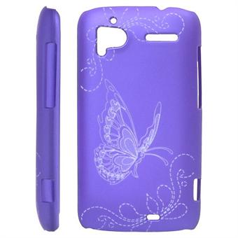 Butterflies Cover för HTC Sensation (lila)