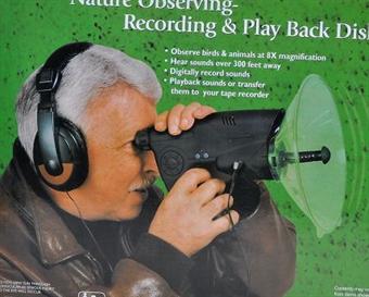 Spionkit med kikare, headset och satellitmottagare