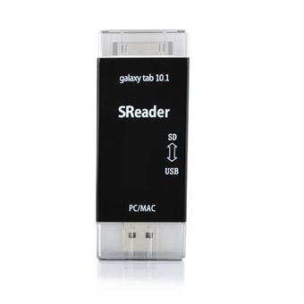USB 2.0 & SD-kortläsare för Samsung Galaxy Tab
