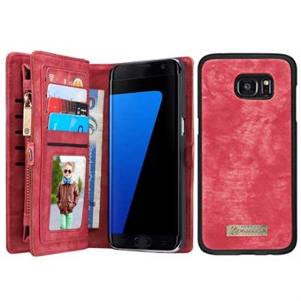 CaseMe Flap Plånbok för Samsung Galaxy S7 Edge - Röd