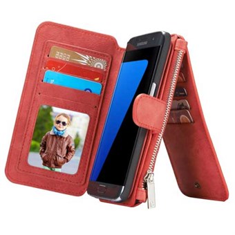 CaseMe Flip Wallet för Samsung Galaxy S7 Edge - Röd