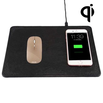 Musmatta med 5W Qi trådlös laddning för smartphone och surfplatta
