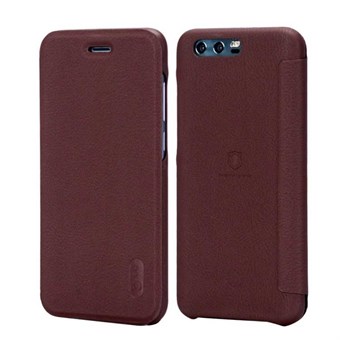 Lenuo Style Flip Case i Imitation Leather för Huawei Honor 9 - Brun