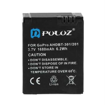 Puluz® batteri 3,7V 1680mAh för HERO 3/3+