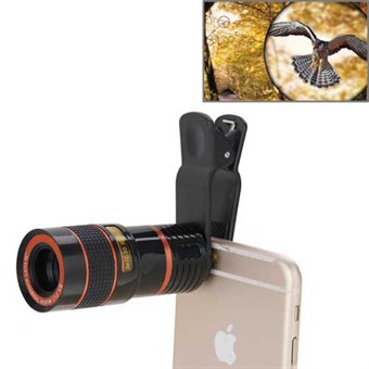 8 x optisk Zoom teleskop kameralins för smartphone