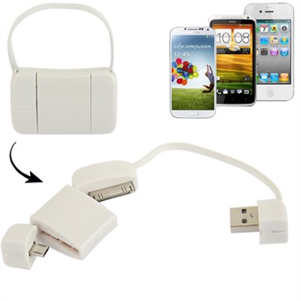 2-i-1 multikabel Apple/Micro USB