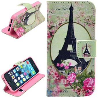 Stand Card Plånboksfodral iPhone 5 / iPhone 5S / iPhone SE 2013 - Paris