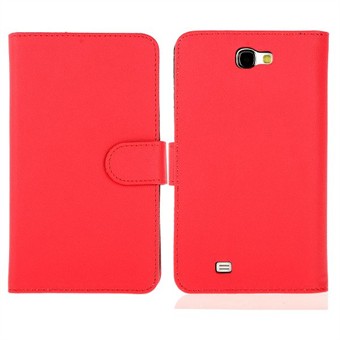 Mjukt plast/läderfodral Samsung Galaxy Note 2 (röd)