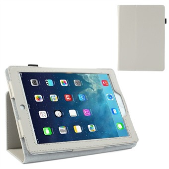 Deluxe läderfodral för iPad Air (vit)