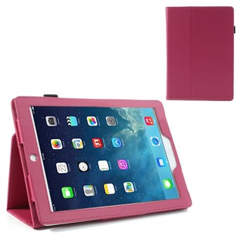 Deluxe läderfodral för iPad Air (Magenta)