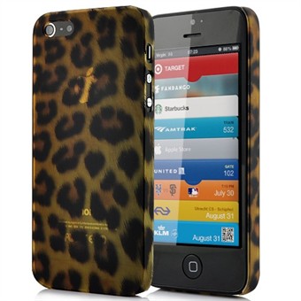 iPhone 5 / iPhone 5S / iPhone SE 2013 - Leopard (grön/orange)