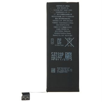 IPhone 5 uppladdningsbart 3,8 V / 1560 mAh Li-ion batteri