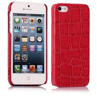Snake läderfodral iPhone 5 / iPhone 5S / iPhone SE 2013 (röd)