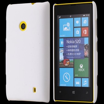 Enkelt plastskydd för Lumia 520 (vit)