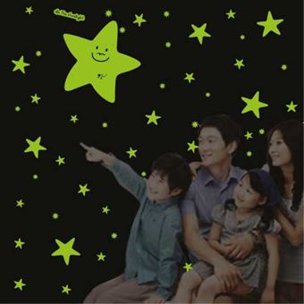 Lysande stjärnor och måne för rummet