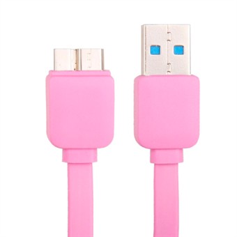 Flat USB 3.0 Charge / Sync-kabel 1M (rosa)