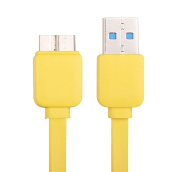 Flat USB 3.0 Charge / Sync-kabel 1M (gul)