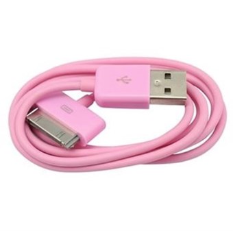 2 meter iPod/iPhone-kabel (rosa)