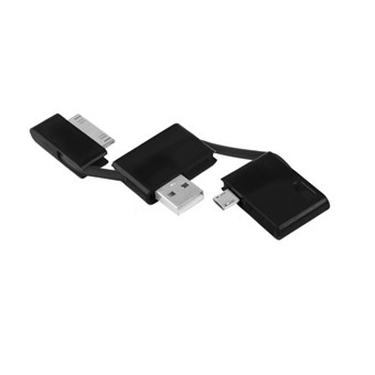 2-i-1 nyckelringskabel Apple/Micro USB