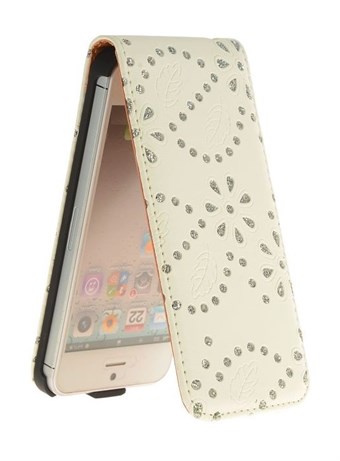 Bling Bling Diamond-fodral för iPhone 5 / iPhone 5S / iPhone SE 2013 (Vit)