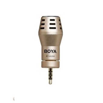 BOYA BY-A100 rundstrålande kondensatormikrofon för iPhone, iPad, iPod, Android, Samsung och HTC