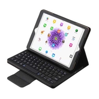Fodral i PU-läder med Bluetooth-tangentbord & plastskal till iPad - Svart