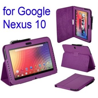 Google Nexus 10 läderfodral för surfplatta (lila)