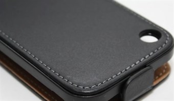 IPhone 3G/3GS läderfodral (vit/svart)
