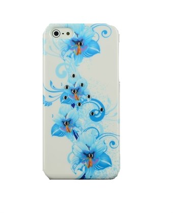 Ice Blue Flowers iPhone 5 / iPhone 5S / iPhone SE 2013 skal