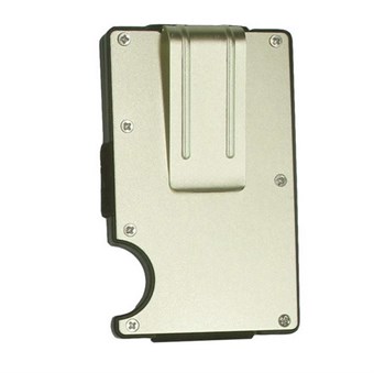 RFID-säkrade korthållare i metall för 6 kort - guld