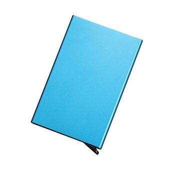 Metallisk korthållare - blå