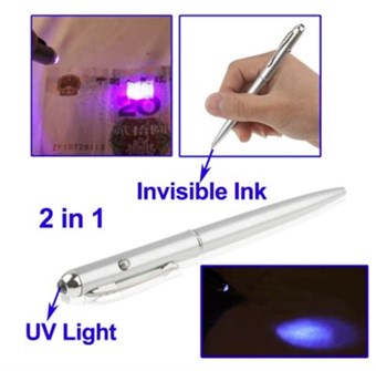 Magic Pen med unsyling bläck + UV-ljus