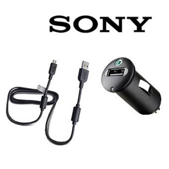 Sony® Original micro-USB-kabel & bilkontakt