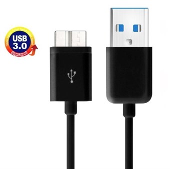 USB 3.0 data / laddningskabel 1M (svart)