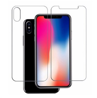 Anti-explosion härdat glas till iPhone X / iPhone XS (fram- och baksida)