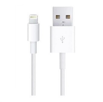 IPad / iPhone / iPod Lightning USB-kabel Vit - 1 meter