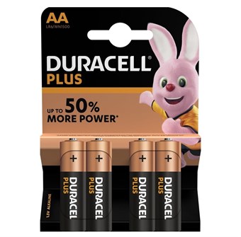 Duracell Plus Power alkaliskt AA-batteri - 4 st.