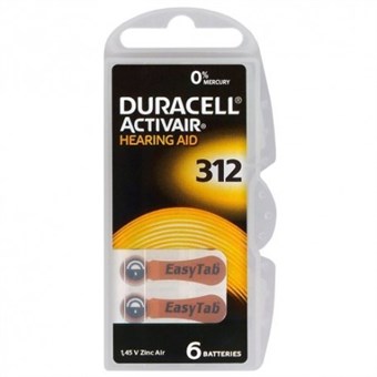Duracell Activair 312 Hörapparatbatteri - 6 st